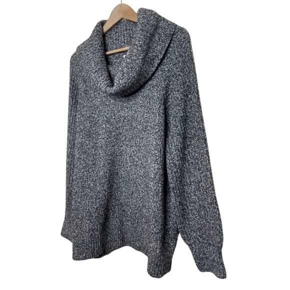 NINE WEST | Gray Oversized Cowl Neck Heavy Knit Pullover Sweater | Size XL - Picture 3 of 12